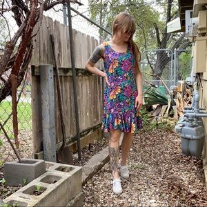90s grunge vintage floral dress
